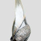 A grade Megalodon tooth displaying wonderful serrations on a bronze stand and free international shipping