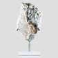 White Veined Quartz Geode on Chrome 396mm