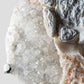 White Veined Quartz Geode on Chrome 396mm