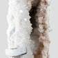 White Veined Quartz Geode on Chrome 396mm