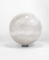 A beautifully hand crafted large Quartz there for center display on our stainless steel ring stand for spaces out there!