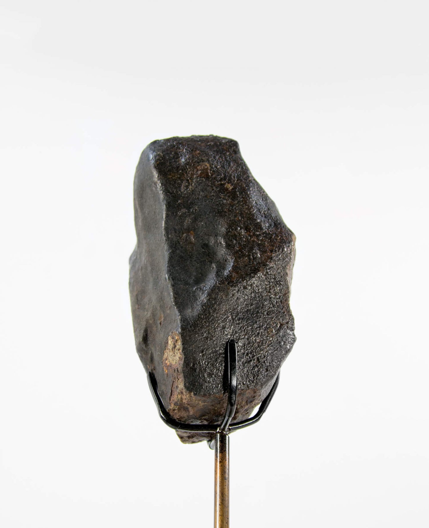 Our fallen star series NWA H5 Iron Meteorite for sale presented on a custom-designed bronze stand weighing 1349 grams