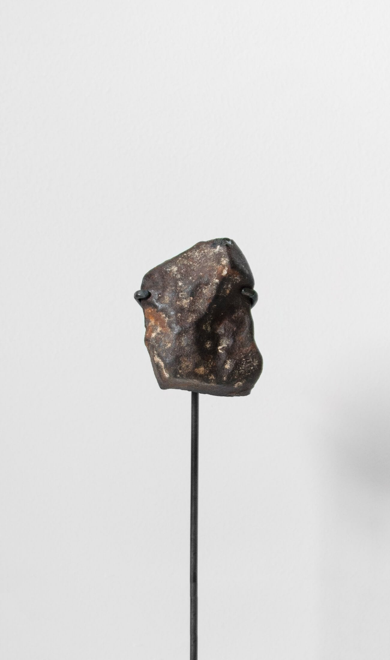 Our fallen star series NWA H5 Iron Meteorite for sale presented on a custom-designed bronze stand weighing 126 grams