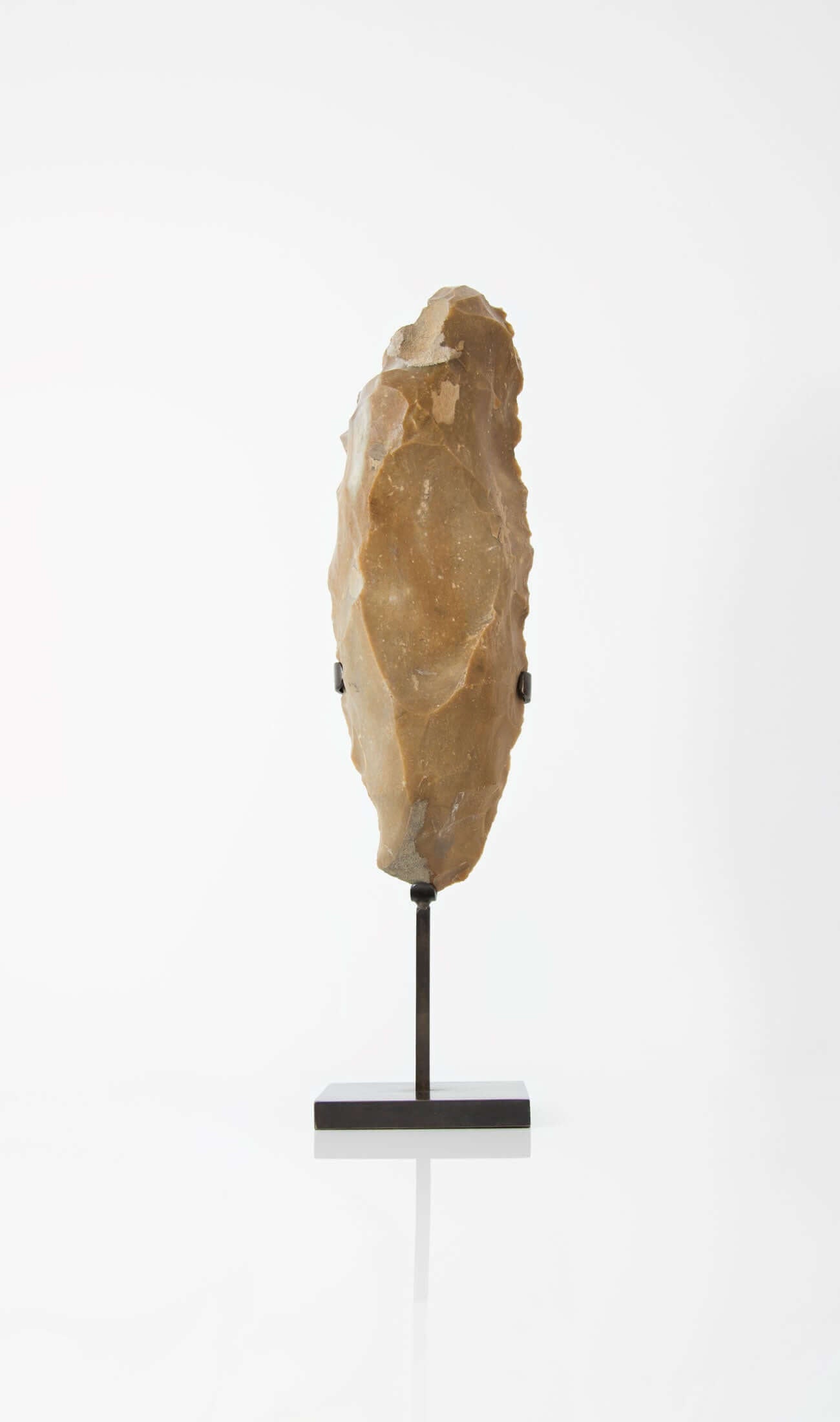 A stunning museum-standard rare authentic Neolithic core flint measuring 372mm created by an ancient hand