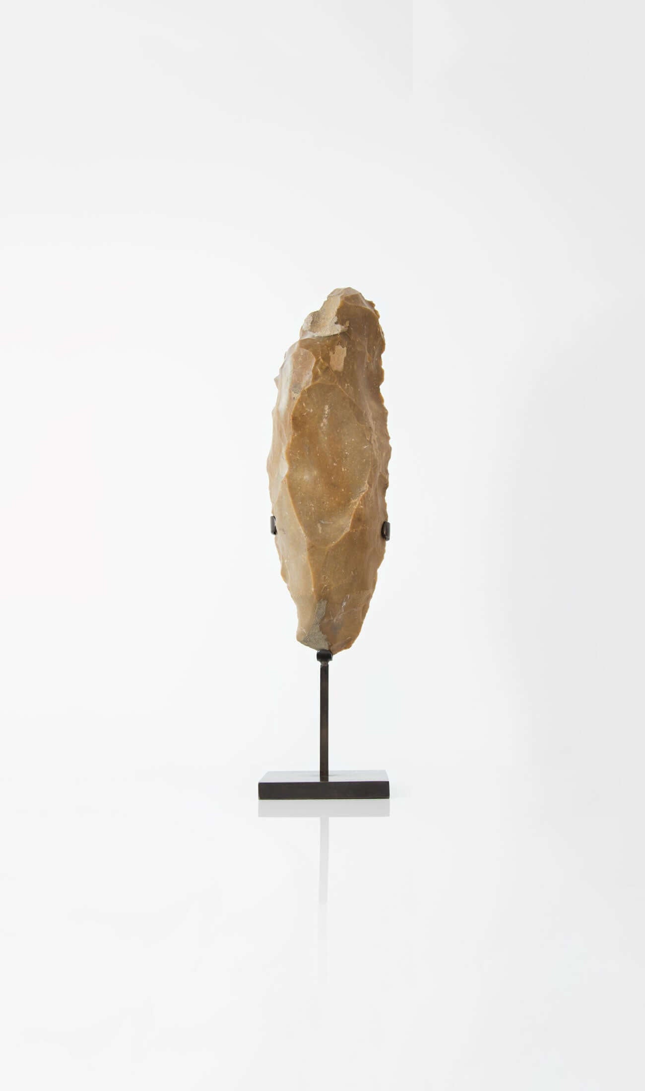 A stunning museum-standard rare authentic Neolithic core flint measuring 372mm created by an ancient hand