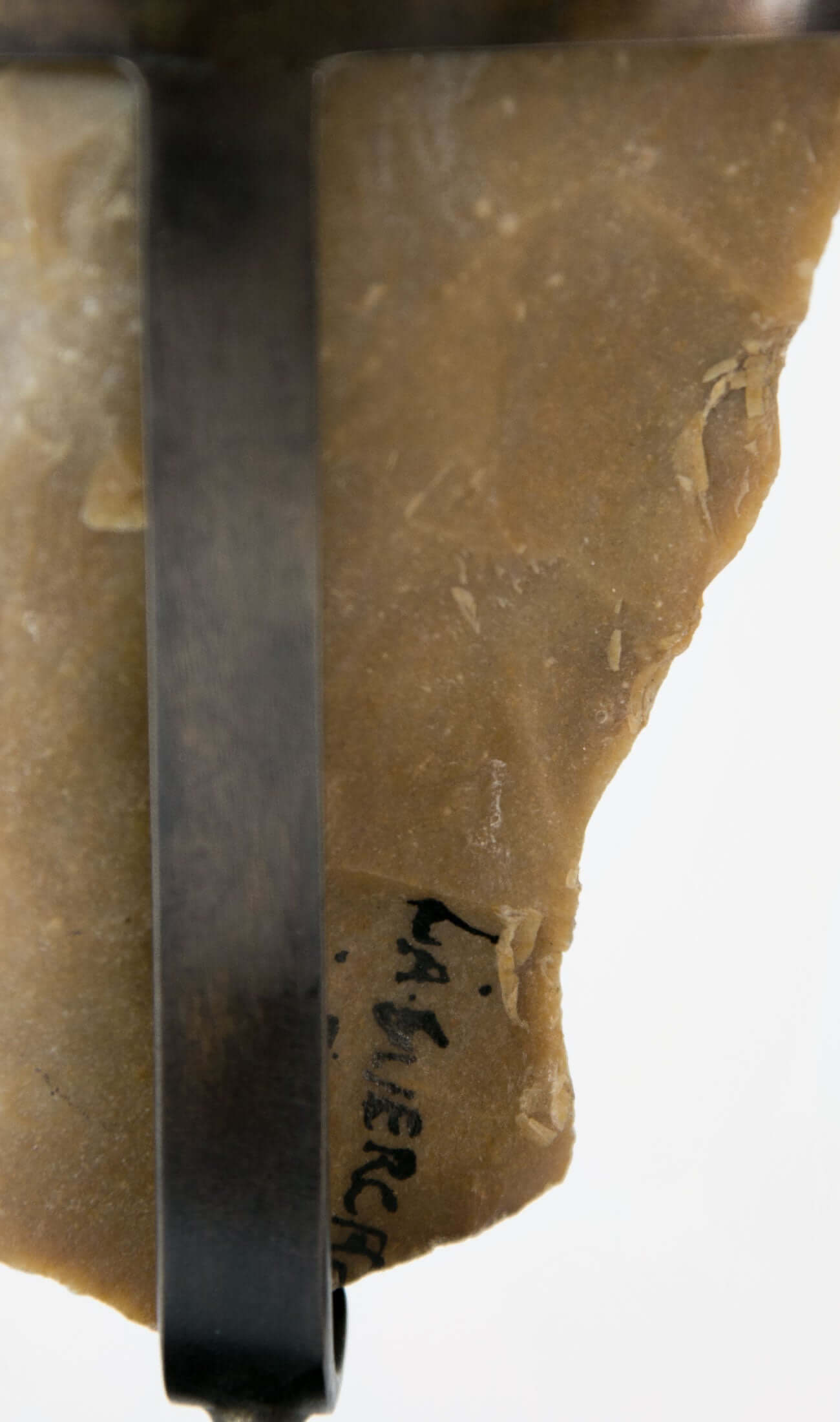 A stunning museum-standard rare authentic Neolithic core flint measuring 372mm created by an ancient hand