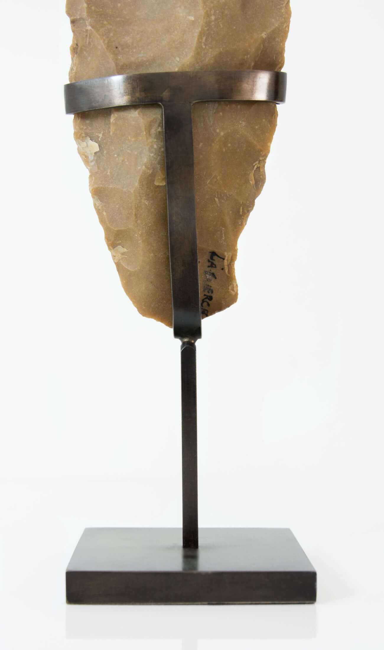 A stunning museum-standard rare authentic Neolithic core flint measuring 372mm created by an ancient hand