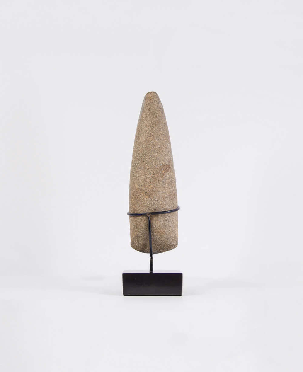 A stunning museum-standard rare authentic Neolithic hand axe measuring 261mm created by an ancient hand